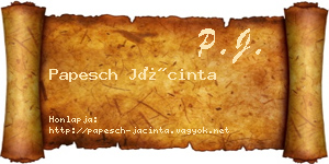 Papesch Jácinta névjegykártya